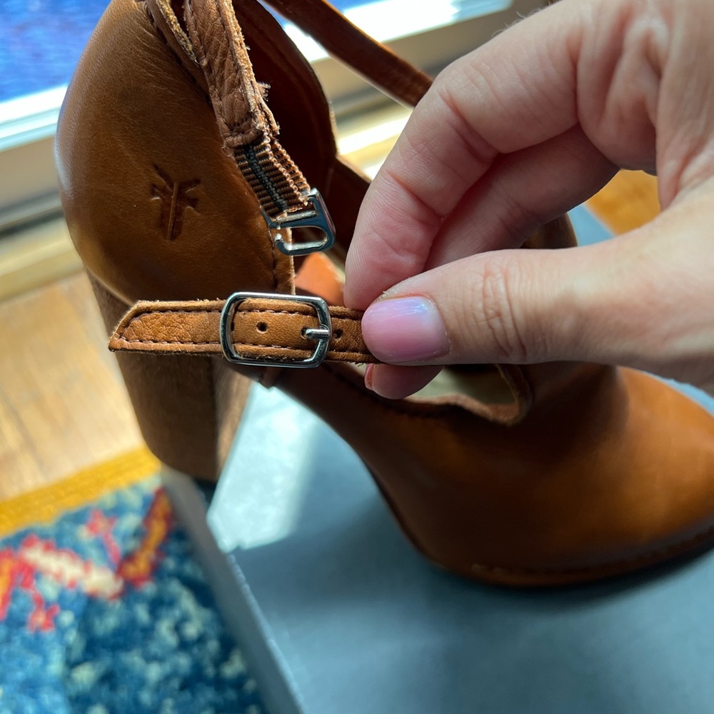 Frye Brown Ankle Boots with Buckle - Picture 5 of 8
